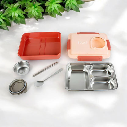 Bento Yummy Lunch Box (Spill Free)(Free Cutlery)