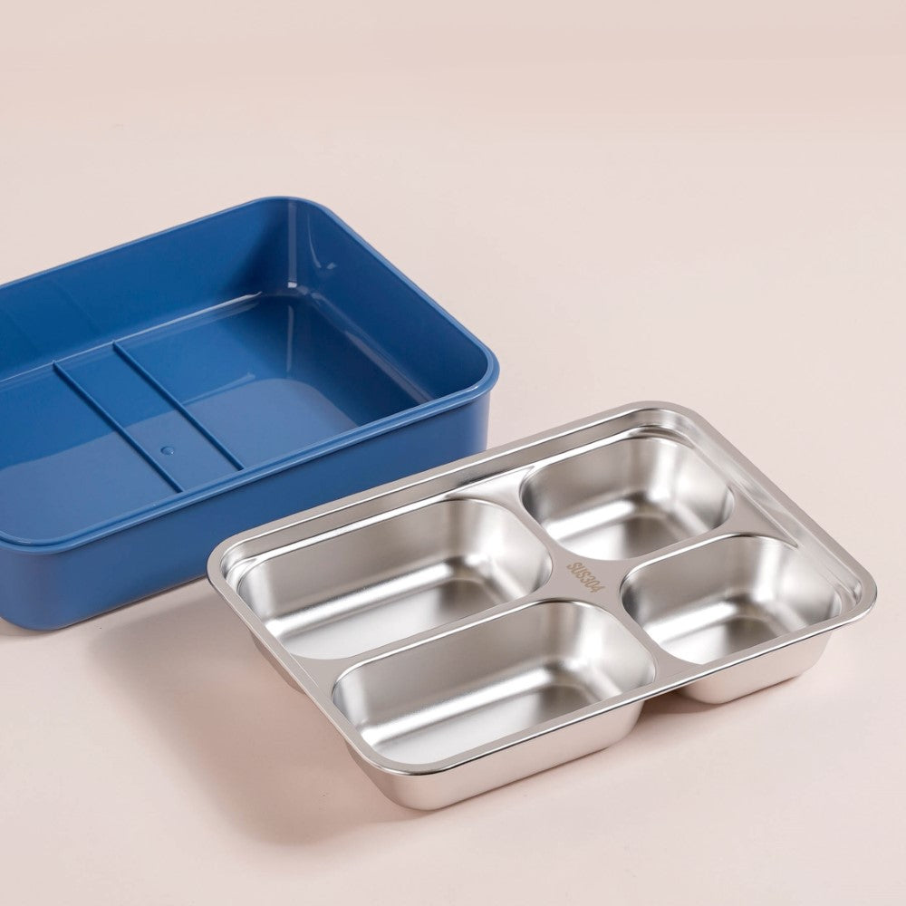 Stainless Steel, Leakproof Lunch Box With Cutlery