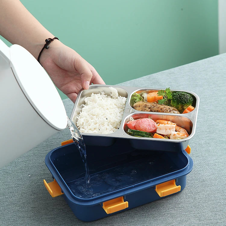 India market hot sale 3 compartments stainless steel lunch box food container