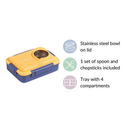 Stainless Steel, Leakproof Lunch Box With Cutlery