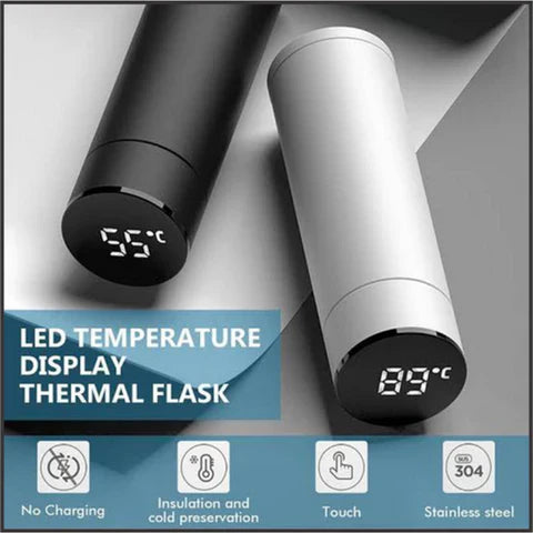 Stainless Steel Vacuum Insulated Bottle with Temperature Display